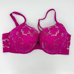 Victoria's Secret Body By Victoria Magenta Lace Perfect Shape Bra